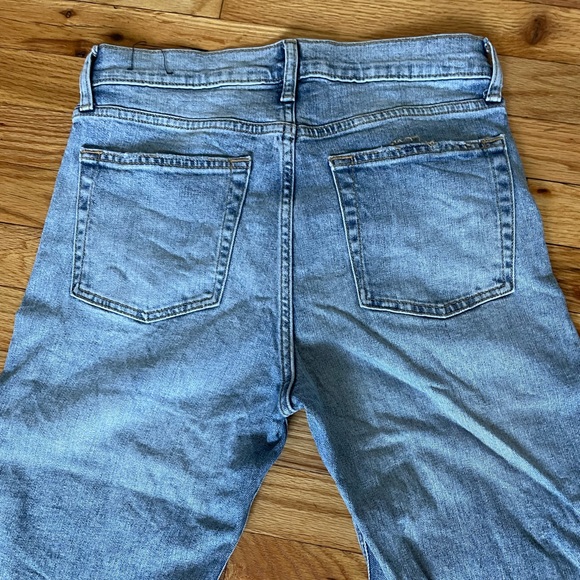 Vintage Cheeky Aged Denim Relaxed Slim Light Distressed-Wash Raw girlfriend - Picture 6 of 7